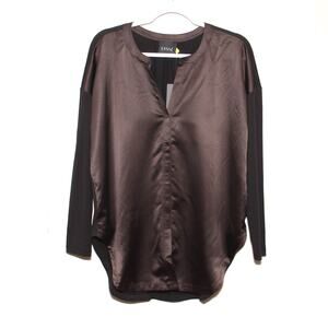 NEW Lyssé Satin Pullover Tunic Top Size Small (Runs large)